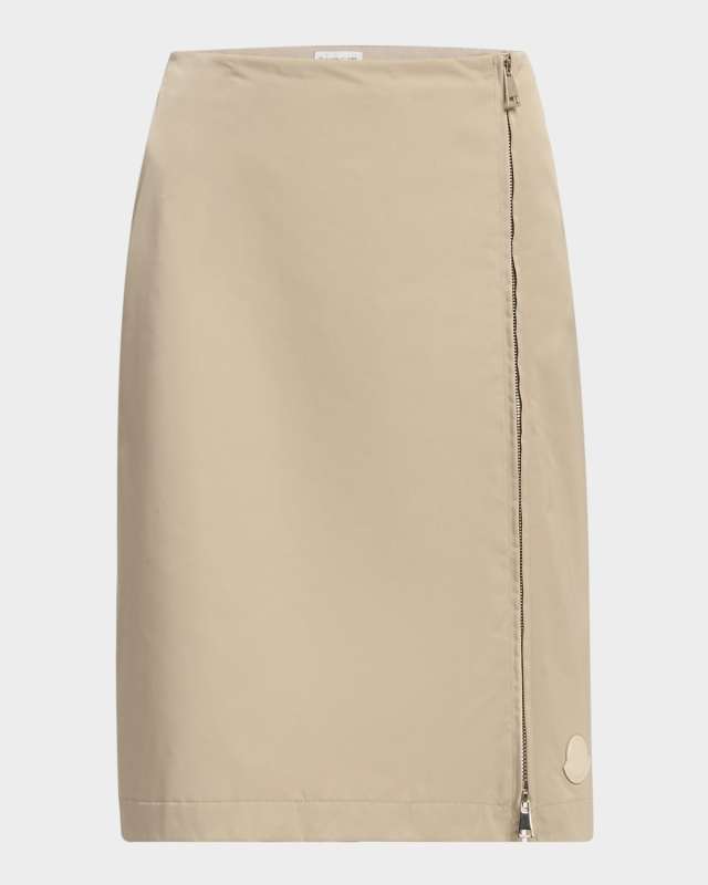 Knee-Length Zip Skirt